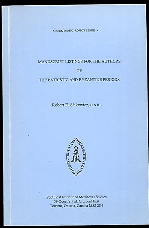 Seller image for Manuscript Listings for the Authors of Patristic and Byzantine Periods With Microfiche in Rear Pocket for sale by Leaf and Stone Books