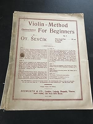 Immagine del venditore per Violin Method for Beginners Opus 6, Part 6, venduto da Sheapast Art and Books