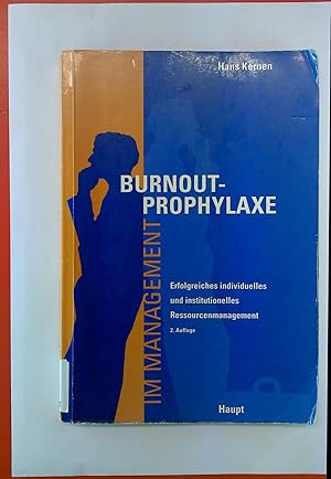 Seller image for Burnoutprophylaxe im Management for sale by biblion2