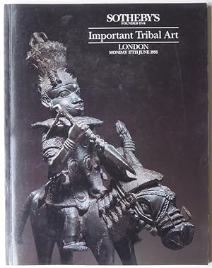 Seller image for Important Tribal Art June 17, 1991 for sale by Jeff Irwin Books