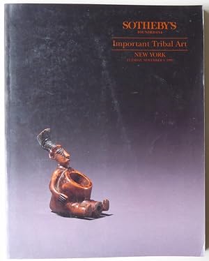 Seller image for Important Tribal Art November 9, 1993 for sale by Jeff Irwin Books