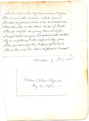 AUTOGRAPH MANUSCRIPT (AM) with SIGNED CARD