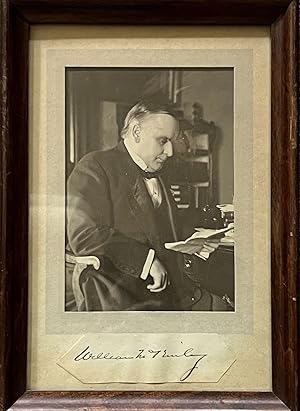 Clipped Signature Framed with a Photograph of William McKinley