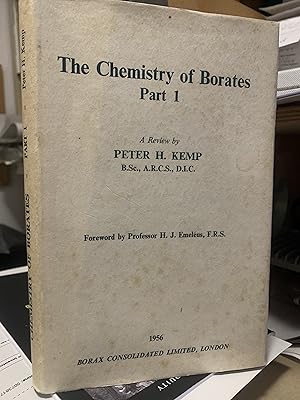 Imagen del vendedor de The Chemistry of Borates Part 1: A Review a la venta por Cotswold Rare Books