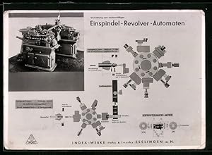 Ansichtskarte Esslingen a. N., Index Werke KG Hahn und Tessky, Einspindel Revolver Automaten