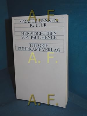 Seller image for Sprache, Denken, Kultur for sale by Antiquarische Fundgrube e.U.