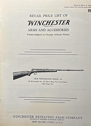 Image du vendeur pour Retail Price List of Winchester Arms and Accessories. Effective March 4, 1939 mis en vente par 32.1  Rare Books + Ephemera, IOBA, ESA
