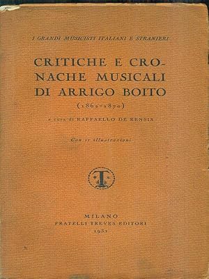 Immagine del venditore per Critiche e cronache musicali di Arrigo Boito venduto da Librodifaccia