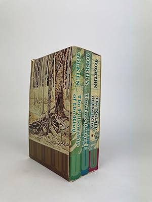 Seller image for The Lord of the Rings with Tolkien art in sleeve from 1974, by Unwin Books for sale by Tolkien Library