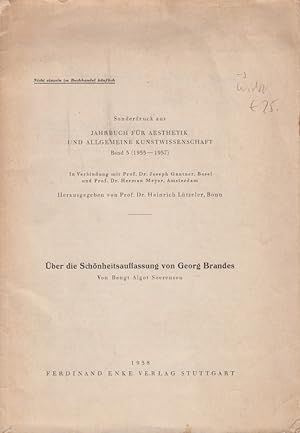 Über die Schönheitsauffassung von Georg Brandes. [Aus: Jahrbuch für Aesthetik und Allgemeine Kuns...