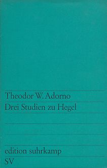 Bild des Verkufers fr Drei Studien zu Hegel. edition suhrkamp; 38. zum Verkauf von Fundus-Online GbR Borkert Schwarz Zerfa