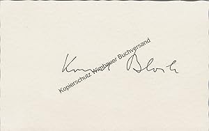 Immagine del venditore per Original Autogramm Konrad Bloch (1912-2000) Nobelpreis Medizin 1964 /// Autograph signiert signed signee venduto da Antiquariat im Kaiserviertel | Wimbauer Buchversand