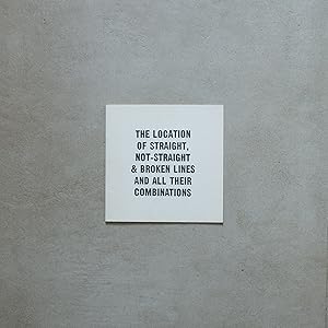 The Location of Straight, Not-Straight & Broken Lines and all their Combinations