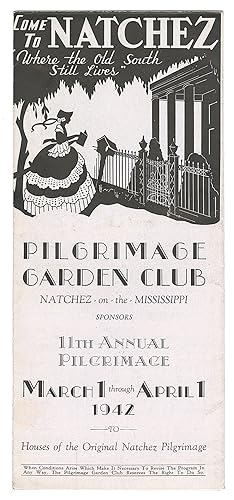 A brochure for 11th Annual Pilgrimage of antbellum Natchez houses called The Natchez Pilgrimage