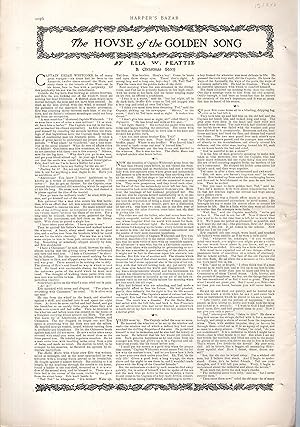 Seller image for PRINT: "The House of The Golden Song: A Christmas Story, By Elia W. Peattie". from Harper's Bazar, December 9,, 1899 for sale by Dorley House Books, Inc.