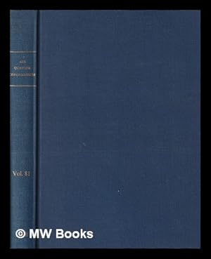 Image du vendeur pour Ars quatuor coronatorum / Transactions of the Quatuor Coronati Lodge, No.2076, London / With The Supplement Miscellanea Latomorum / Volume 81, for the year 1968 mis en vente par MW Books