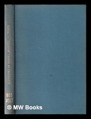 Seller image for Anecdotes of Samuel Johnson: during the last twenty years of his life / by Hesther Lynch Piozzi for sale by MW Books