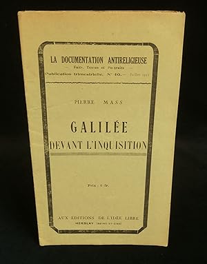 Seller image for GALILE DEVANT L'INQUISITION . for sale by Librairie Franck LAUNAI