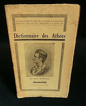 Image du vendeur pour DICTIONNAIRE DES ATHES . mis en vente par Librairie Franck LAUNAI