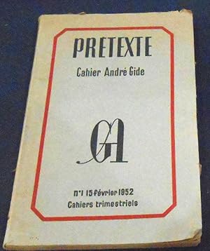 Seller image for Prtexte Cahier Andr Gide n1 for sale by Librairie Sedon