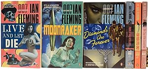 Immagine del venditore per Group of 'Bond Re-jacketed' paperback series. Comprising: Live and Let Die, Moonraker, Diamonds Are Forever, From Russia With Love, For Your Eyes Only (short stories inc. From A View To A Kill, Quantum of Solace), and The Spy Who loved Me venduto da Adrian Harrington Ltd, PBFA, ABA, ILAB