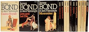 Immagine del venditore per Ian Fleming's James Bond novels, the complete Triad paperback series. Comprising: Casino Royale, Live and Let Die, Moonraker, Diamonds Are Forever, From Russia With Love, Dr. No, Goldfinger, For Your Eyes Only (short stories inc. From A View To A Kill, Quantum of Solace), Thunderball, The Spy Who loved Me, On Her Majesty's Secret Service, You Only Live Twice, The Man with the Golden Gun, Octopussy and The Living Daylights (short stories) venduto da Adrian Harrington Ltd, PBFA, ABA, ILAB