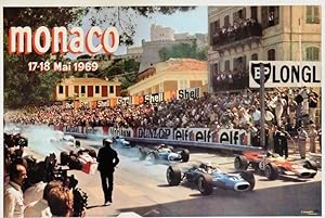 AFFICHE : 27ème GRAND PRIX MONACO 17-18 MAI 1969