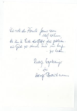 Imagen del vendedor de Eigenh. Albumblatt mit U. a la venta por Antiquariat INLIBRIS Gilhofer Nfg. GmbH