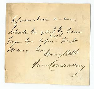 Seller image for Autograph letter (fragment) signed. for sale by Antiquariat INLIBRIS Gilhofer Nfg. GmbH