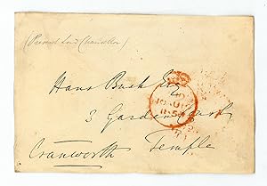 Bild des Verkufers fr Autograph envelope (fragment) signed. zum Verkauf von Antiquariat INLIBRIS Gilhofer Nfg. GmbH