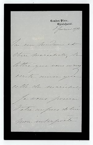 Seller image for Autograph letter signed. for sale by Antiquariat INLIBRIS Gilhofer Nfg. GmbH