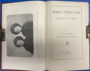 Immagine del venditore per DOWN AT STEIN'S PASS. A ROMANCE OF NEW MEXICO. venduto da BUCKINGHAM BOOKS, ABAA, ILAB, IOBA