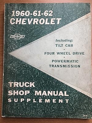 1960-61-62 Chevrolet Truck Shop Manual Supplement