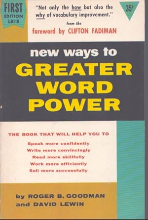 Imagen del vendedor de NEW WAYS TO GREATER WORD POWER a la venta por Neil Shillington: Bookdealer/Booksearch