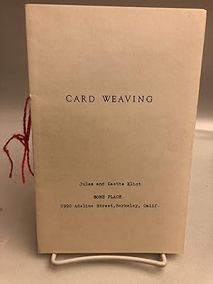 Image du vendeur pour Card Weaving mis en vente par Needham Book Finders