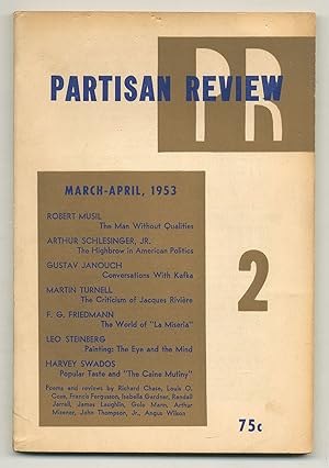 Bild des Verkufers fr Partisan Review - Volume XX, Number 2, March-April 1953 zum Verkauf von Between the Covers-Rare Books, Inc. ABAA