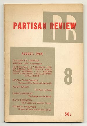 Image du vendeur pour Partisan Review - Volume XV, Number 8, August 1948 mis en vente par Between the Covers-Rare Books, Inc. ABAA