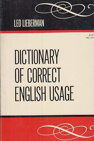Image du vendeur pour Dictionary of Correct English Usage mis en vente par Adventures Underground