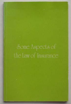 Seller image for Some aspects of the law of insurance. for sale by Lost and Found Books