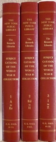 Bild des Verkufers fr Subject Catalog of the World War II Collection 3 Volumes Complete zum Verkauf von Jeff Irwin Books