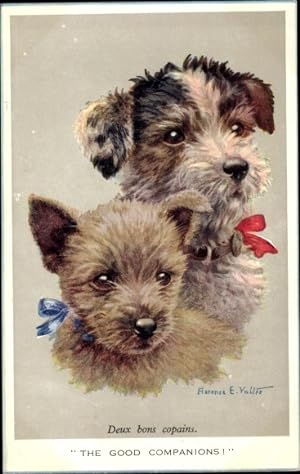 Künstler Ansichtskarte / Postkarte Valler, FE, The Good Companions, Two Dogs