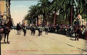 Bild des Verkufers fr Ansichtskarte / Postkarte Las Palmas de Gran Canaria Kanarische Inseln, Calle de Leon y Castilla zum Verkauf von akpool GmbH
