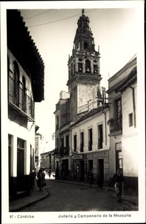 Ansichtskarte / Postkarte Córdoba Andalusien Spanien, Judería, Glockenturm der Mezquita