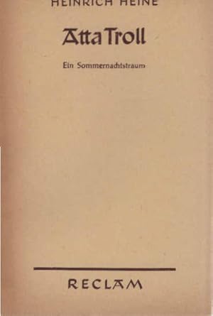 Bild des Verkufers fr Atta Troll : Ein Sommernachtstraum. Reclams Universal-Bibliothek ; Nr. 2261 zum Verkauf von Schrmann und Kiewning GbR