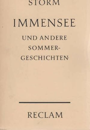 Seller image for Immensee und andere Novellen. Reclams Universal-Bibliothek ; Nr. 6007 for sale by Schrmann und Kiewning GbR