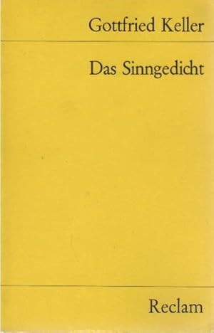 Bild des Verkufers fr Das Sinngedicht : Novellen. Mit e. Nachw. von Louis Wiesmann / Universal-Bibliothek ; Nr. 6193 zum Verkauf von Schrmann und Kiewning GbR