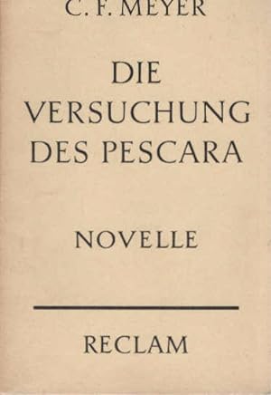 Seller image for Die Versuchung des Pescara : Novelle. Reclams Universal-Bibliothek ; Nr. 6954/6955 for sale by Schrmann und Kiewning GbR