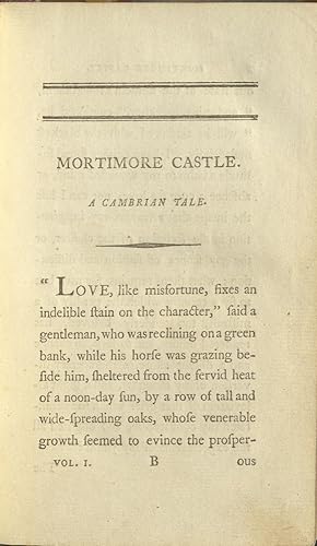Mortimore Castle; A Cambrian Tale.