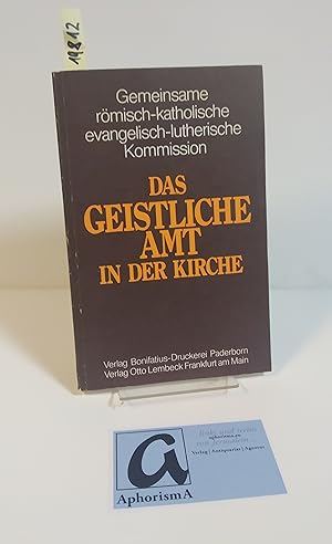 Imagen del vendedor de Das geistliche Amt in der Kirche. a la venta por AphorismA gGmbH