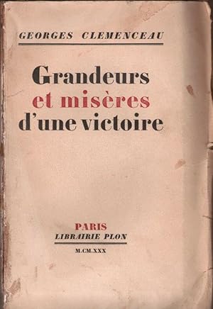 Grandeurs ert misères d'une victoire